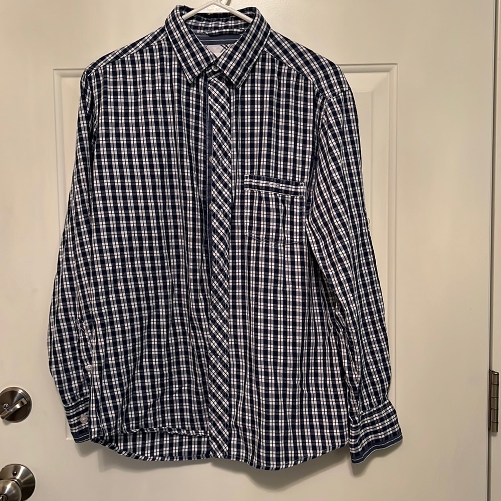 Paper Denim & Cloth Flannel, Blue, White, Medium